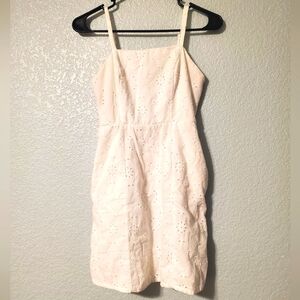 Dillard's- Midnight Doll White Eyelet Dress XS